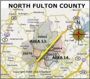 North Fulton County map